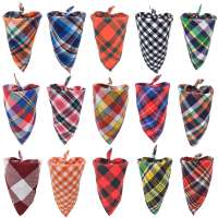 Concise Design Various Styles Colorful Plaid Dog Bandanas Suit For Small Medium Pet Dogs